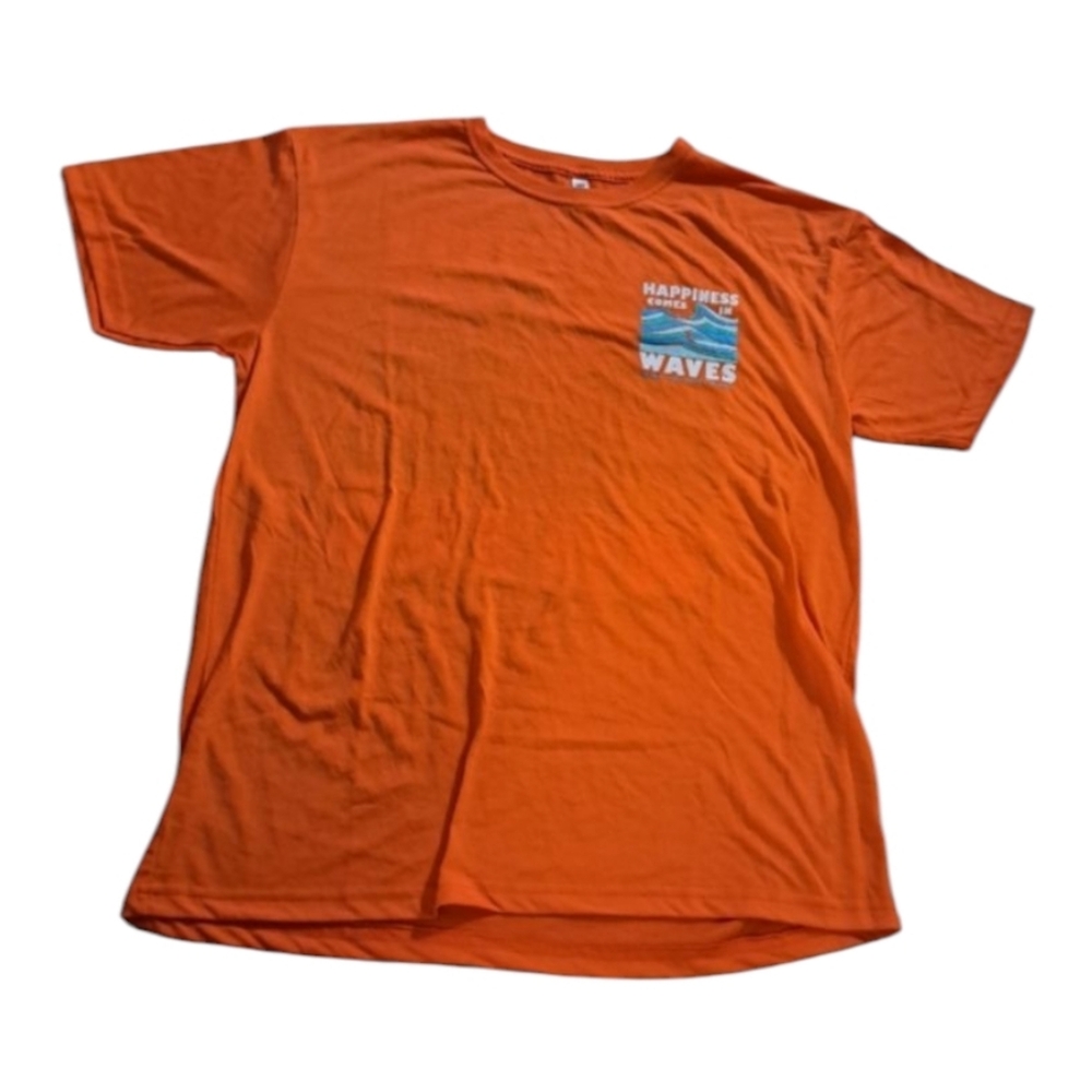 Envy Orange 'Happiness Comes In Waves' Shortsleeves T-Shirt Men's Size Large